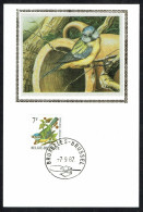 COB N° 2261 Sur 1 CM "SOIE" - Oiseaux De BUZIN: Mésange Bleue - Oblitér.: BRUXELLES - BRUSSEL 7.09.1987. - 1981-1990