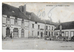 Dixmont - La Fontaine Et La Poste - Dixmont