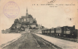 Le Mont St Michel * Vue Générale , Départ Du Train * Ligne Chemin De Fer - Le Mont Saint Michel