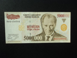 RÉPUBLIQUE DE TURQUIE * : 5 000 000 LIRA   L.1970 (1.1997)     P 210     TTB+ - Turquie