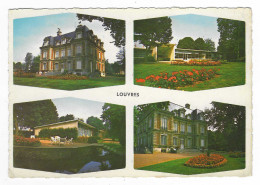 CPSM MULTIVUES LOUVRES, LE CHATEAU, VAL D'OISE 95 - Louvres