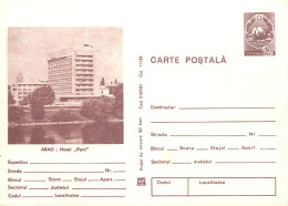Romania Intreg Postal Arad Hotel Parc - Cartas & Documentos