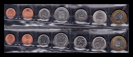 Venezuela Set Bolívar Fuerte 7 Monedas 1 5 10 12 1/2 25 50 Céntimos 1 Bolívar 2007-2009 Sc Unc - Venezuela