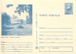 Romania Intreg Postal Baile Felix Hotel Nufarul - Brieven En Documenten