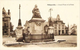 PHILIPPEVILLE - Grand'Place Et La Poste - Edition : Simon-Marchal, Philippeville - Philippeville