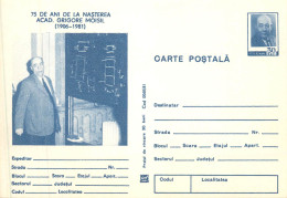 Romania Intreg Postal 75 Ani De Acad. Grigore Moisil - Cartas & Documentos