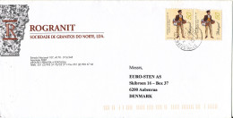 Portugal Cover Sent To Denmark 14-1-2001 Topic Stamps - Lettres & Documents