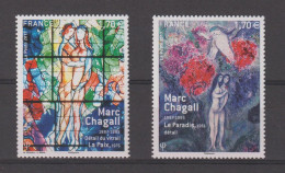 France 2017 Les 2 Timbres Du Bloc Chagall 5116-17, 2 Val ** MNH à La Faciale - Nuevos