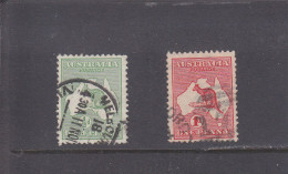 AUSTRALIA - O / FINE CANCELLED - 1912/1919 - KANGAROO - Yv. 1, 2-I  -  Mi. 4, 5 - Gebraucht