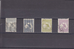 AUSTRALIA - O / FINE CANCELLED - 1912/1919 - KANGAROO - Mi. 41, 42 II, 43, 46      Yv. 3a II, 4a II, 5a II, 9a II - Used Stamps