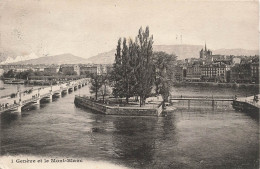 SUISSE - Genève Et Le Mont Blanc - Pont - Carte Postale Ancienne - Genève