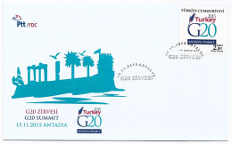 2015 - G20 SUMMIT IN ANTALYA  - FDC - Cartas & Documentos