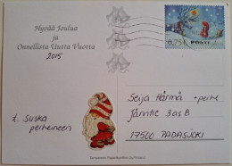 FINLAND.. POSTCARD WITH STAMP ..PAST MAIL..MERRY CHRISTMAS! - Covers & Documents