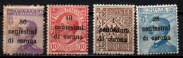 1919 - Italia - Trento E Trieste 1 + 4 + 6 + 9 Soprastampati  ------- - Trentin & Trieste