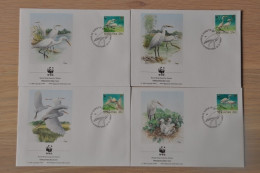 202 ++ FDC WWF WNF WERELD NATUUR FONDS ++ SINGAPORE VOGELS BIRDS - Andere & Zonder Classificatie