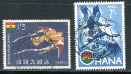 GHANA- P.A Y&T N°5 Et 6- Oblitérés (oiseaux) - Ghana (1957-...)