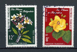 POLYNESIE - FLORE - POSTE AERIENNE - N° Yt 126+127 Obli. - Oblitérés