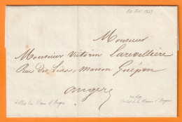 1839 -  Lettre Pliée Avec Correspondance D'ANGERS En Ville - Invitation Du Maire - Cachet Municipal Au Verso - 1801-1848: Vorläufer XIX