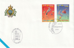 E 696) San Marino 2002 Mi# 2018-19: EUROPA - Zirkus, Artisten, Zuschauer, Manege - 2002