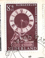 Plaatfout Verticaal Krasje In De Sokkel Van De Klok In 1962 Zomerzegels 8 + 4 Ct Violet NVPH 768 P 1 Op E 51 - Varietà & Curiosità