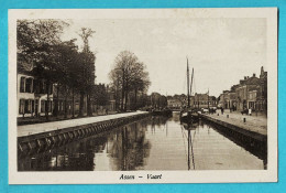 * Assen (Drenthe - Nederland) * (Uitg Boek En Papierhd Eshage P. Slagter) Vaart, Canal, Bateau, Péniche, Boat, Old - Assen