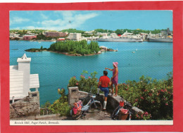 ANTILLES  Bermuda Paget Parish Bostock Hill  CPM Animation Mobylette  Bleu Ciel  état Impeccable  N° 2BDA1 - Bermuda