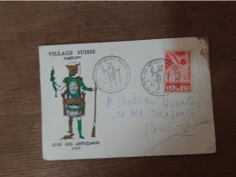 482 //  CARTE "VILLAGE SUISSE / CITE DES ANTIQUAIRES 1965" - Otros & Sin Clasificación