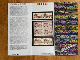 BELGIQUE 1994 - NEUF**/MNH - émission Commune France Belgique Suisse SIMENON - Souvenir Cards - Joint Issues [HK]