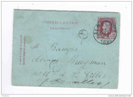 Carte-Lettre Type TP 30 AERSCHOT 1885 Vers BXL - Boite Rurale N De NIEUWERODE  --  B3/624 - Poste Rurale