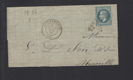 LETTRE 1870 N° 29 OBL COURTHEZON - 1849-1876: Période Classique