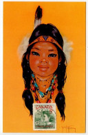 Canada 1961 Postcard Indian Papoose By Gerda Christofferson - Amerika