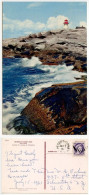 Canada 1961 Postcard Peggy's Cove, Nova Scotia - Breakers; Scott 340 - 4c. QEII - Other & Unclassified