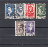 France - Année 1956 - Neuf** - N°1066/71** - Célébrités Du XVè Au XXè Siècles - Unused Stamps