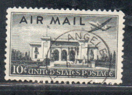 USA STATI UNITI 1947 AIRMAIL AIR MAIL POSTA AEREA PAN AMERICAN UNION BUILDING WASHINGTON D.C.10c USED USATO OBLITERE' - 2a. 1941-1960 Usati