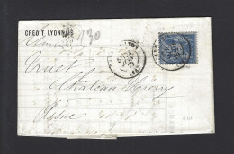 LETTRE 1879 N° 90 OBL GARE DE LYON - 1877-1920: Période Semi Moderne