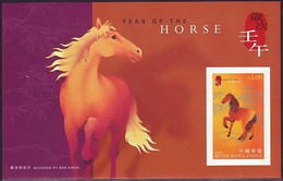 2002  HONG KONG YEAR OF THE HORSE IM MS - Unused Stamps