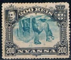 Companhia De Nyassa, 1901, # 38, Centro Invertido, MNG - Nyassa