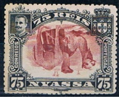 Companhia De Nyassa, 1901, # 34, Centro Invertido, MNG - Nyasaland