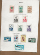 MAROC - TIMBRES POSTE AERIENNE  N° 103 A 115 NEUF  CHARNIERE PROPRE - ANNEE 1957 A 1966  - COTE : 35 € - Marocco (1956-...)