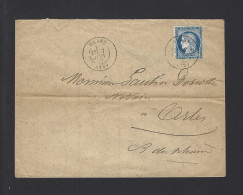 LETTRE 1876 N° 60 OBL GRANS - 1849-1876: Période Classique