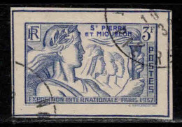 St Pierre Et Miquelon - 1937 - Exposition Internationale De Paris - Tb Issu Du  Bloc N° 1 - Oblit - Used - Blokken & Velletjes