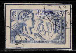 St Pierre Et Miquelon - 1937 - Exposition Internationale De Paris - Tb Issu Du  Bloc N° 1 - Oblit - Used - Blocks & Kleinbögen