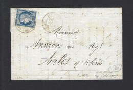 LETTRE 1876 N° 60 OBL LA FARE - 1849-1876: Période Classique