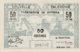 NEW CALEDONIA 50 CENTIMS 1943 AUNC - Nouméa (Nieuw-Caledonië 1873-1985)