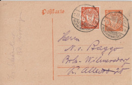DANZIG - 1924 - CP ENTIER De DANZIG-NEUFAHRWASSER ! - Interi Postali