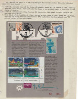 PALAU ISLAND.  Plate Block Halley's Comet (canceled Palau Island) + Ameripex Issue (Canceled Chicago) Document - Oceania