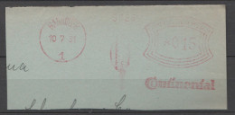 Deutsches Reich Briefstück Mit Freistempel Hannover 1931 Continental - Franking Machines