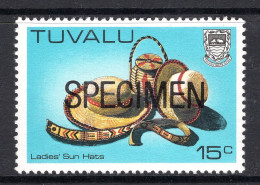 Tuvalu 1983 Handicrafts - SPECIMEN - 15c Sun Hats MNH (SG 203a) - Tuvalu