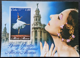 Cuba, 2016, Mi 6046, Alicia Alonso Grand Theater Of Havana, Block 332, MNH - Danse