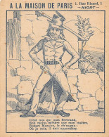 Image        49         Devinette  .Maison De Paris  Niort. Robert Macaire  Où Est Il  ?  11x8.5    (voir Scan) - Andere & Zonder Classificatie